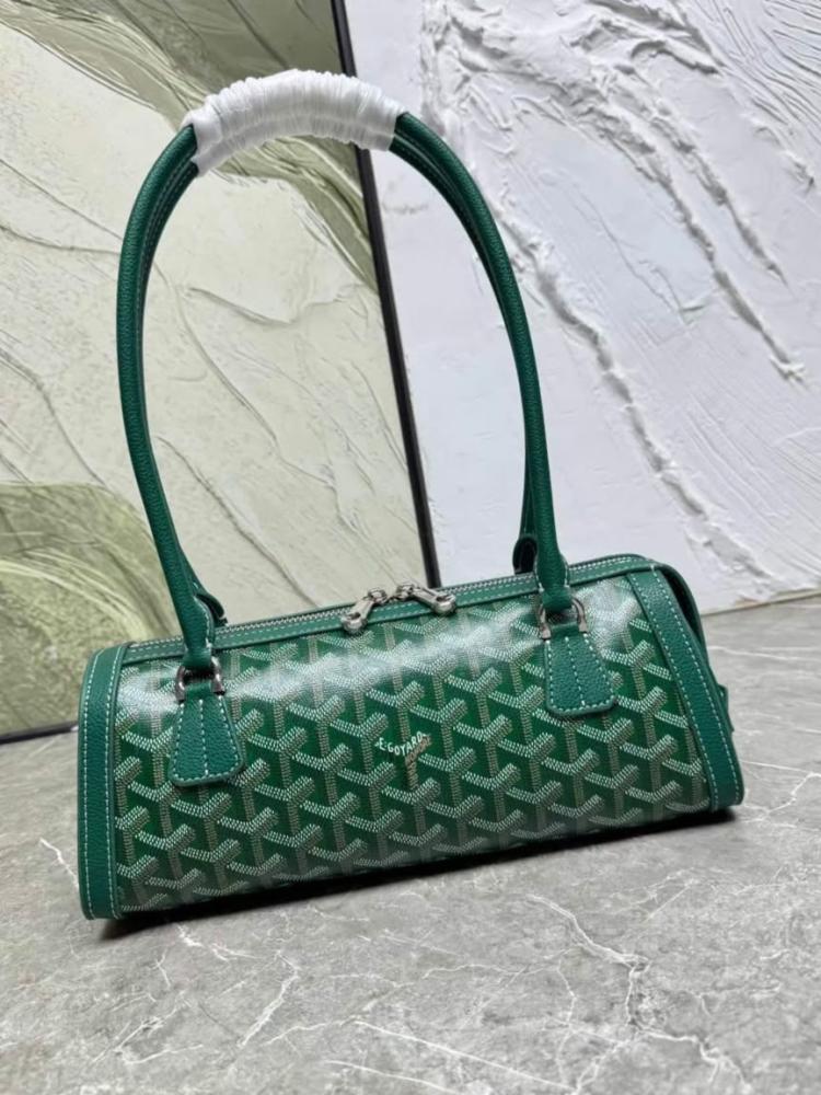 شنطة Goyard Bonbonniere بنقشة كبيرة بلون أخضر