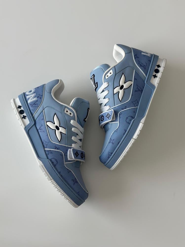 سنيكرز رجالي لويس فيتون LV Trainer ازرق مونوغرام