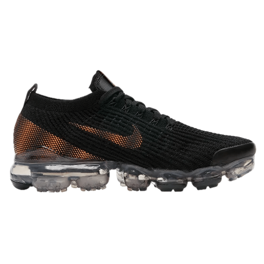Nike Vapor Max Flyknit 3 Black Sneakers with Brown Accents