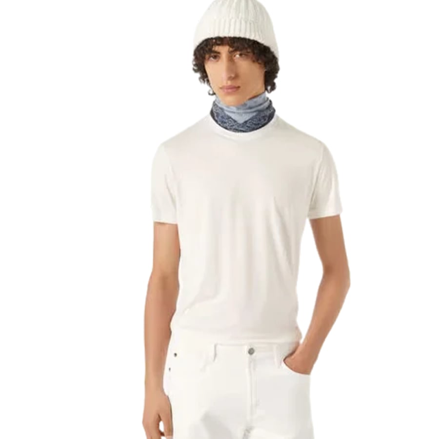Lorebiana Fabric Men's White T-Shirt