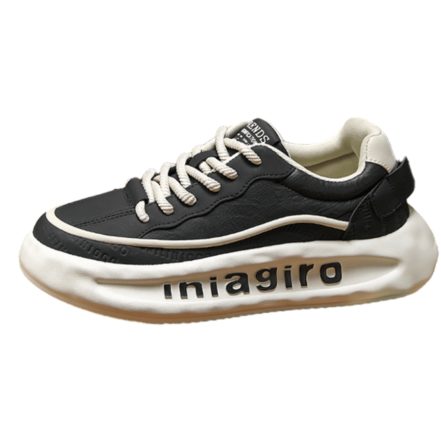Iniagiro Men's Black and White Daily Shoes