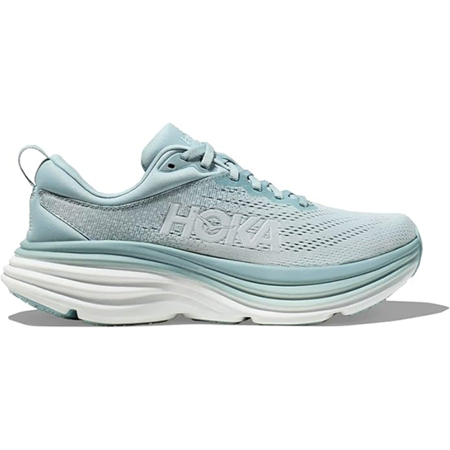 Hoka Bondi 8 Mesh Running Sneaker in Aqua Blue