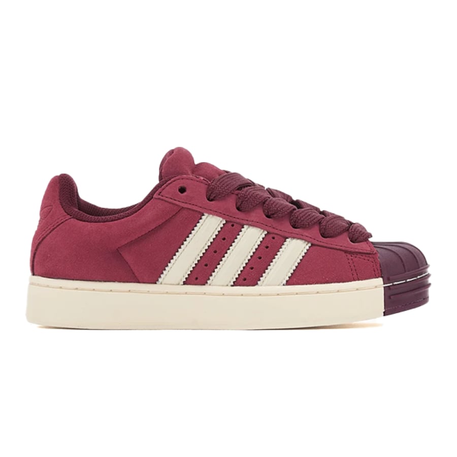 حذاء رياضي شمواه Adidas Superstar ST أحمر بمقدمة صدفية