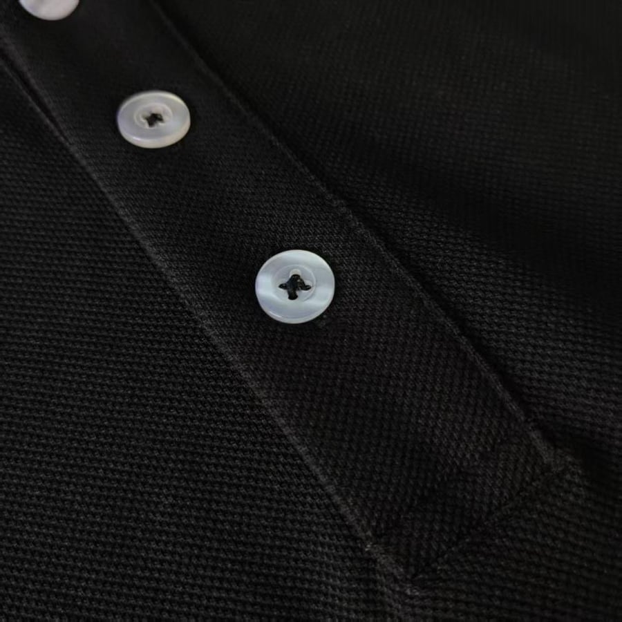 Burberry Men's Short Sleeve T-Shirt Black Check Collar