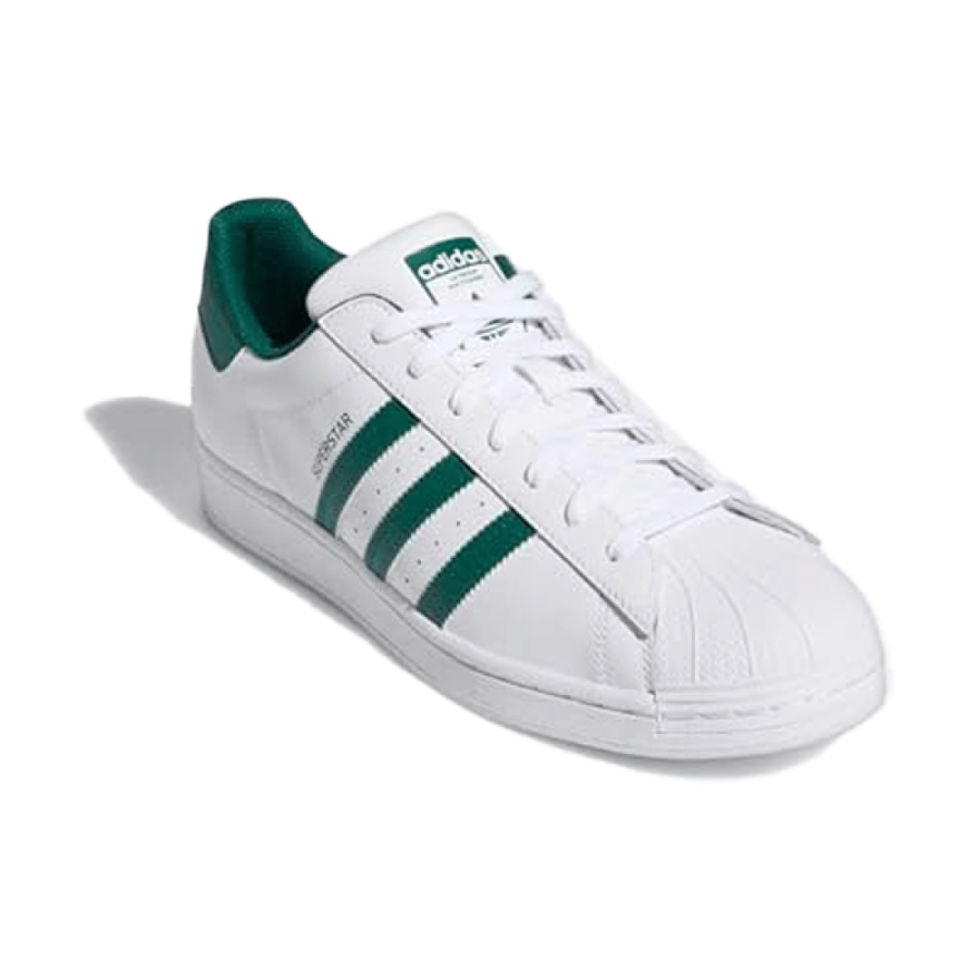 شوز adidas سوبر ستار للجنسين رياضي فاخر اخضر وابيض