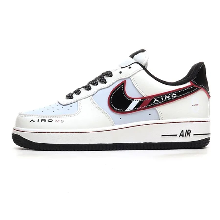 سنيكر nike ايرفورس1 بلون ابيض أزرق سماوي واسود