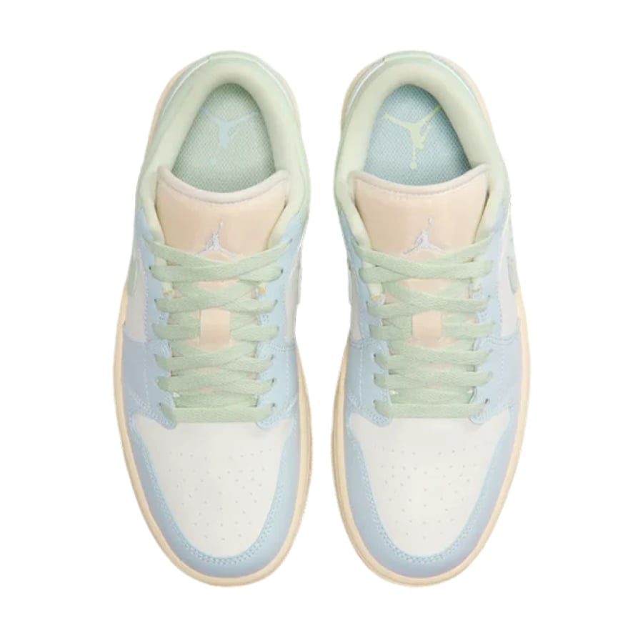 حذاء Nike Air Jordan 1 Low للجنسين بألوان أخضر وأزرق باستيل