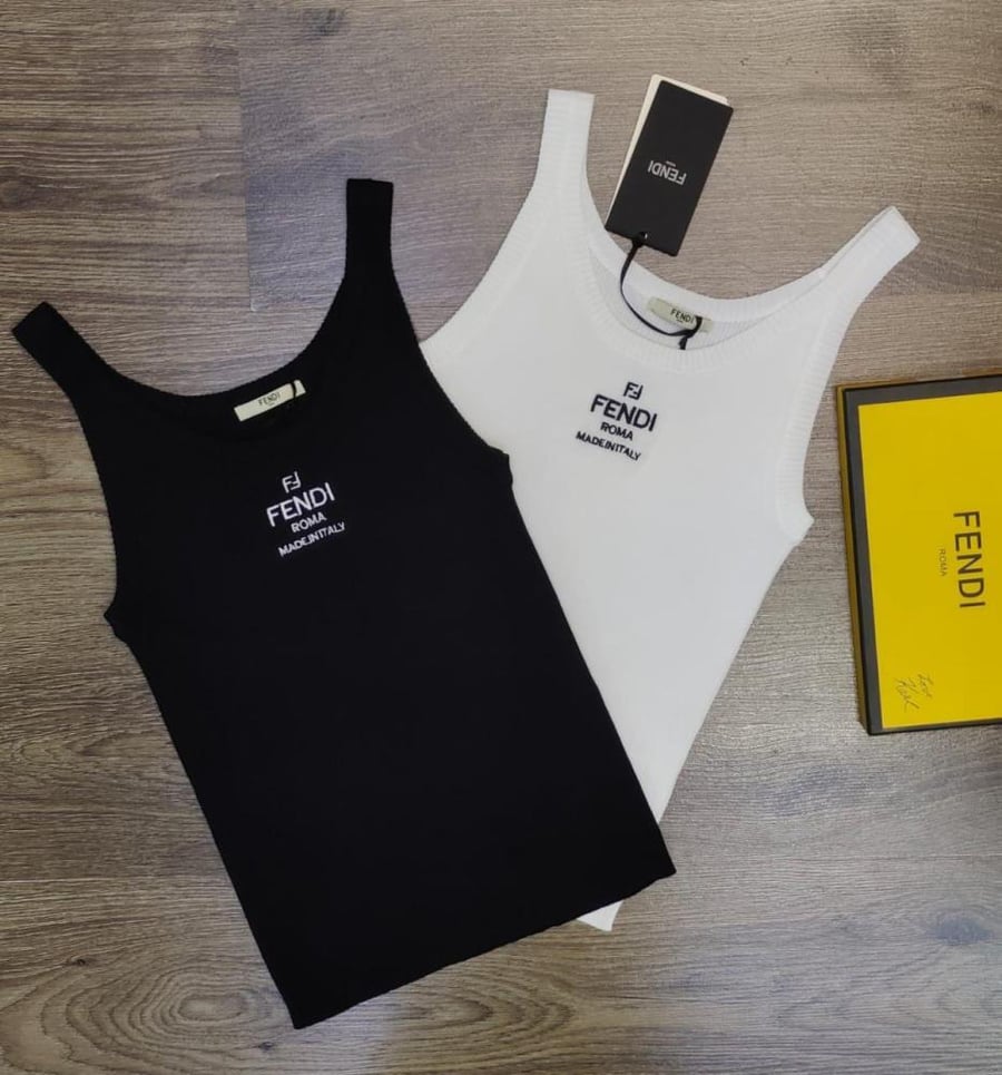 Fendi Women's Sleeveless Shirt in Black