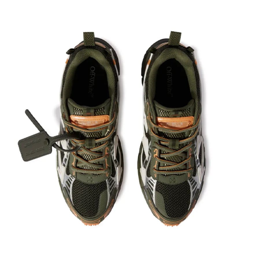 Unisex shoes off white unisex b right back orange green color