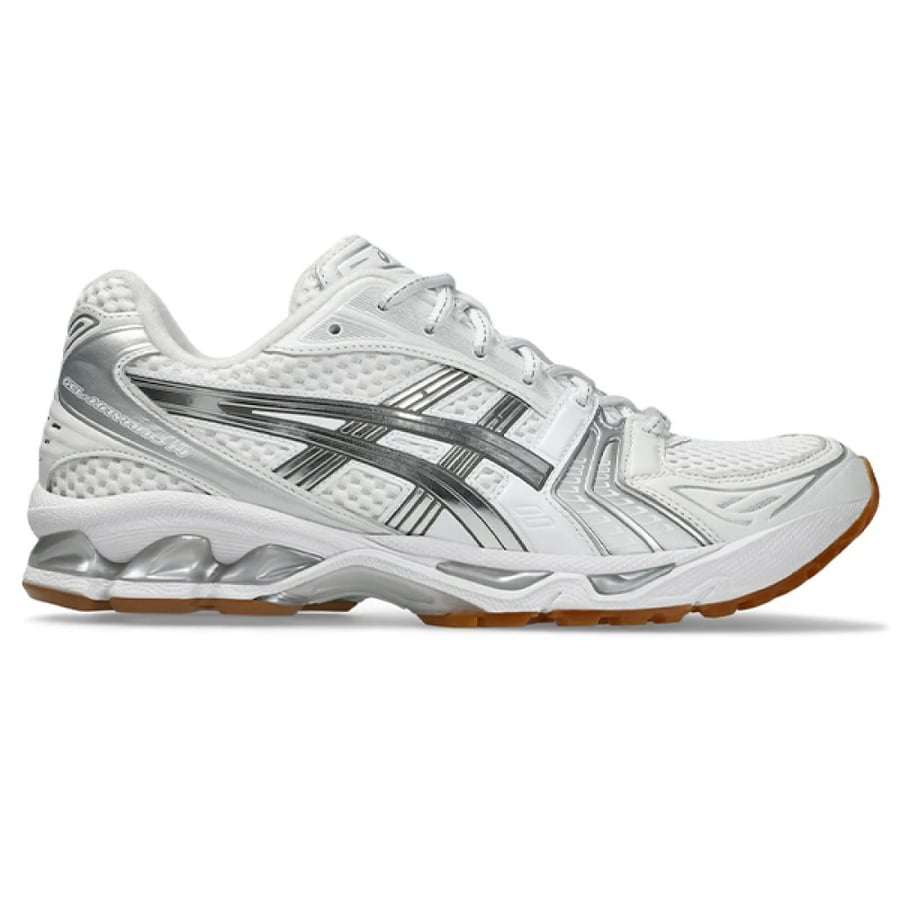 Asics Gel Kayano 14 Unisex White Silver Shoes