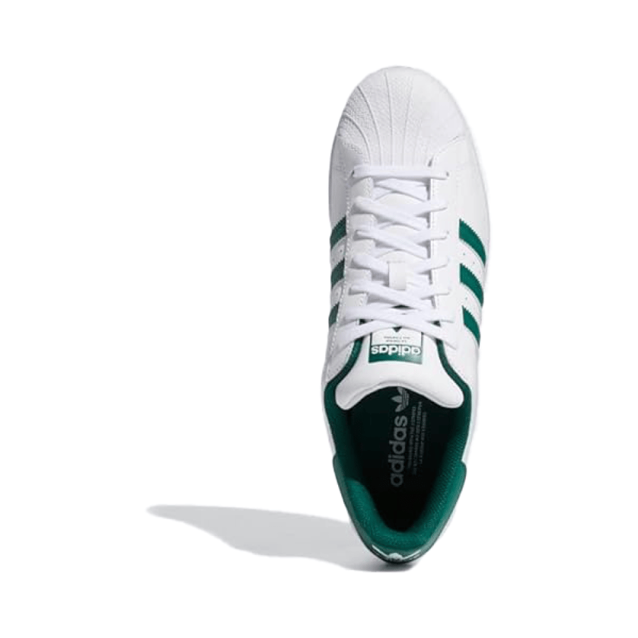 شوز adidas سوبر ستار للجنسين رياضي فاخر اخضر وابيض