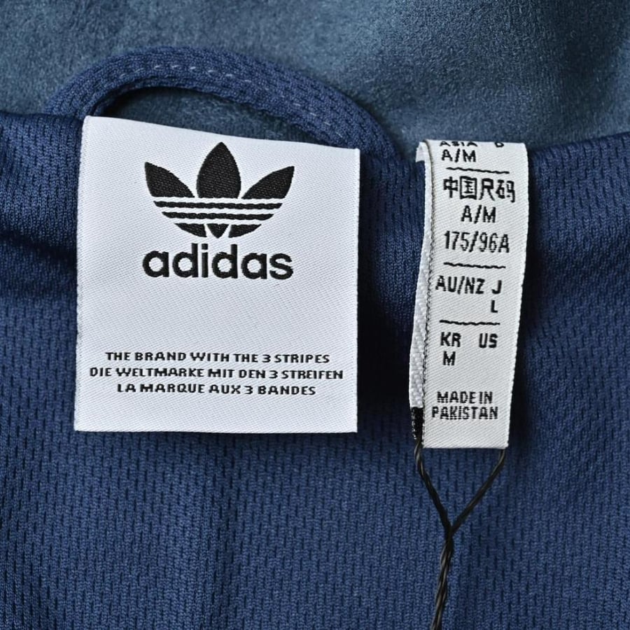 Adidas Tang Men's Button-Up Jacket, Blue with White Accents