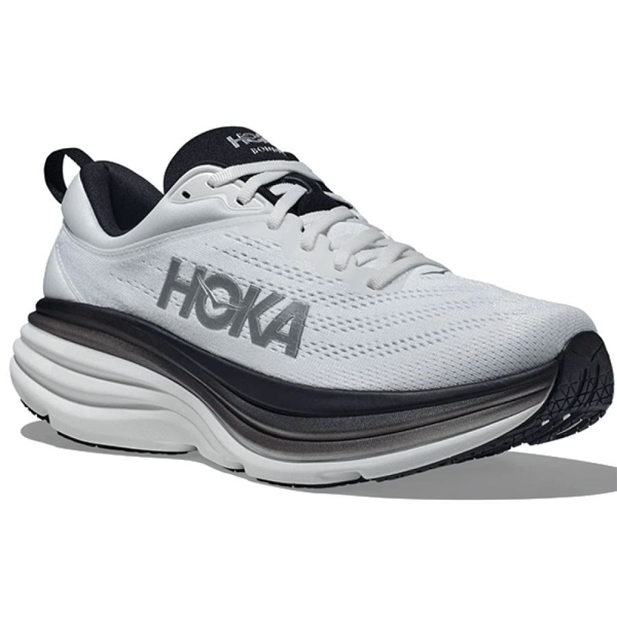 حذاء شبكي hoka bondi8 رمادي واسود للجنسين