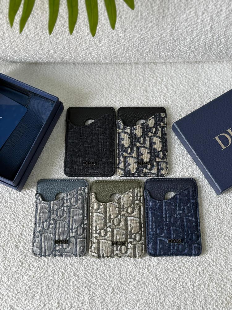 Dior Saddle card organizer, fabric with opelic pattern leather, grey