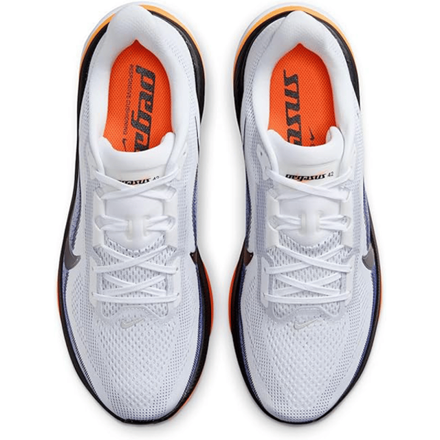 حذاء nike اير زوم بيجاسوس 42 أبيض بلمسات أزرق وبرتقالي