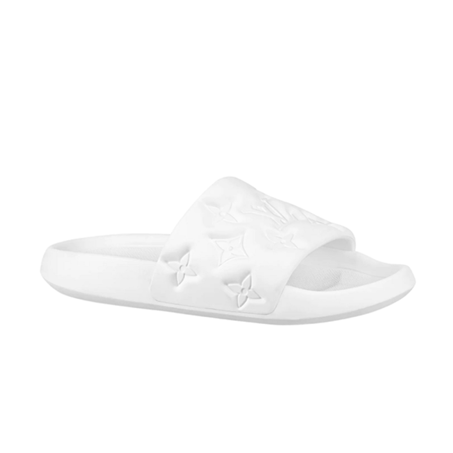 LV Waterfront Unisex White Rubber Sole Slipper