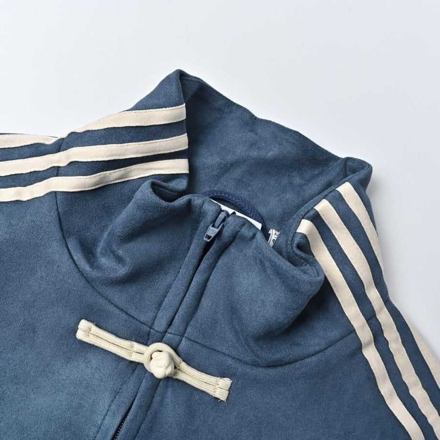 Adidas Tang Men's Button-Up Jacket, Blue with White Accents