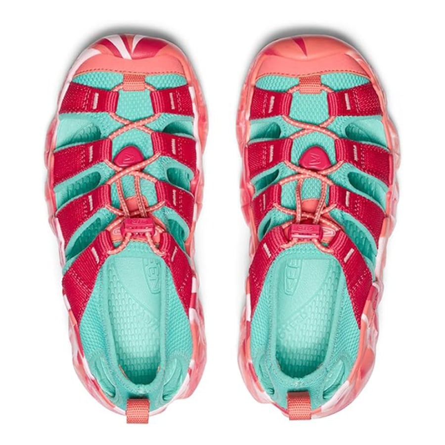 Girls' Keen Hyperport Sandal in Fuchsia and Aqua