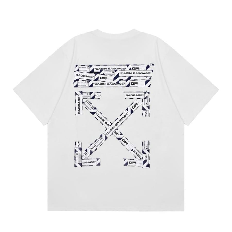 Men's off-white T-shirt with writing