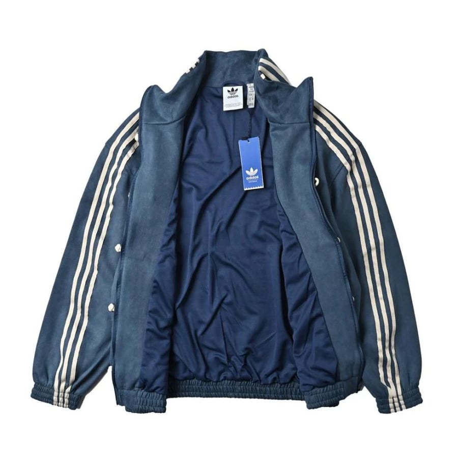 Adidas Tang Men's Button-Up Jacket, Blue with White Accents