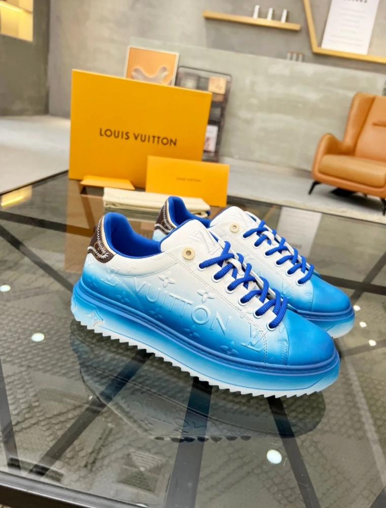 Louis Vuitton Time Out Women's Comfort Sneakers in Blue and White