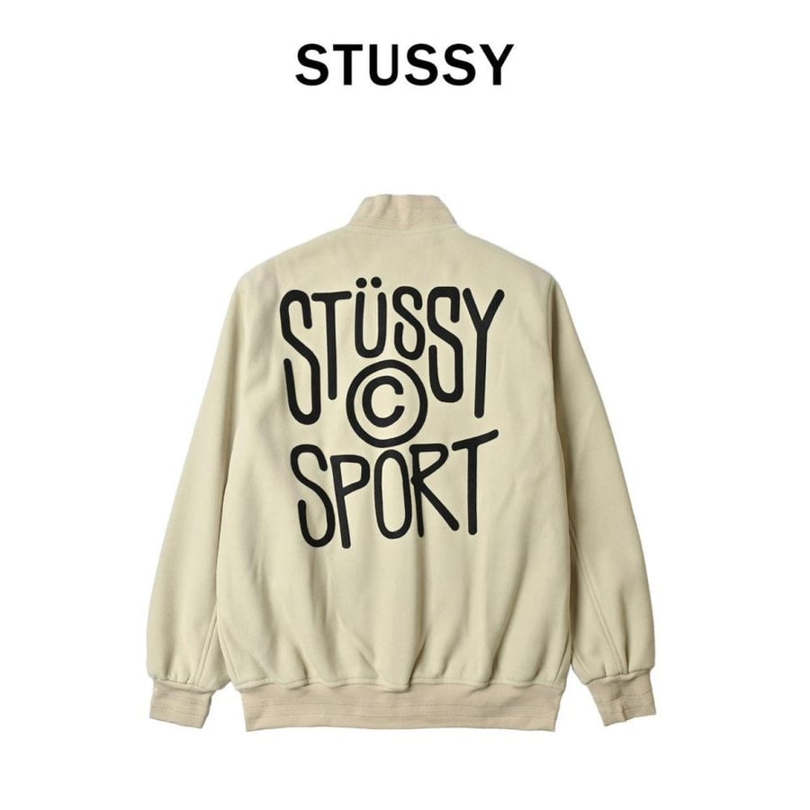 جاكيت رجالي Stussy Sport لون كريمي