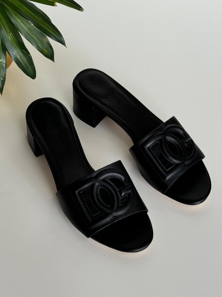 Dolce & Gabbana black strapless sandal