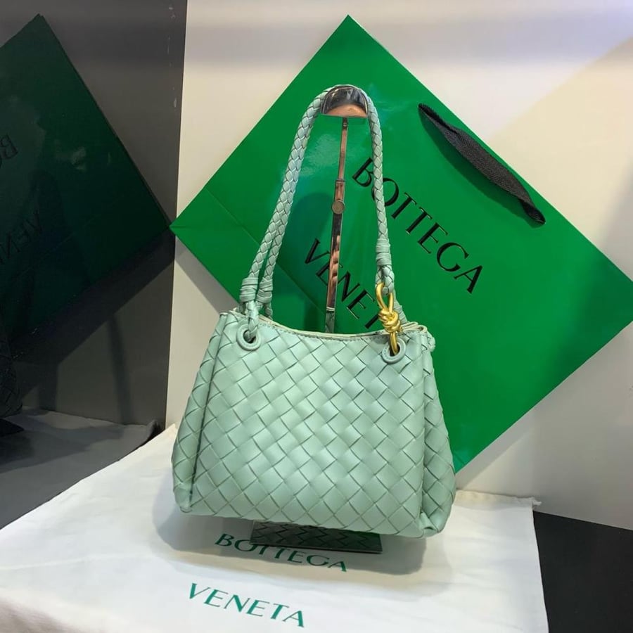 Bottega Veneta Parachute Pistachio Modern Shoulder Bag