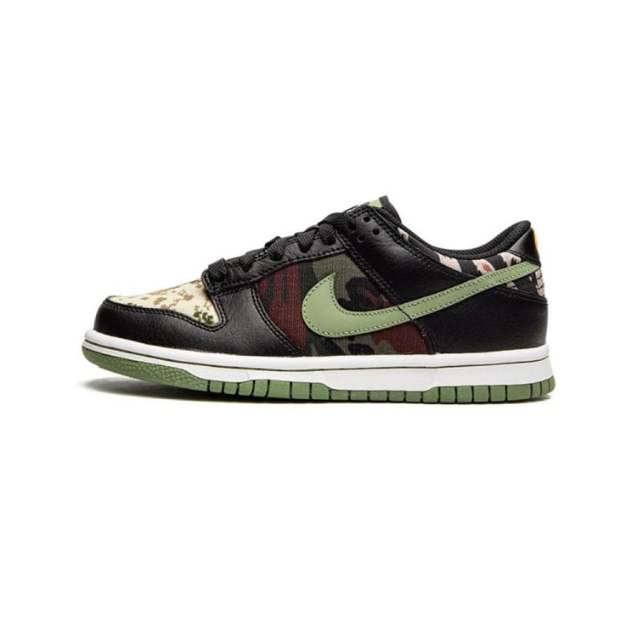 nike dunk low 'black multi camo'