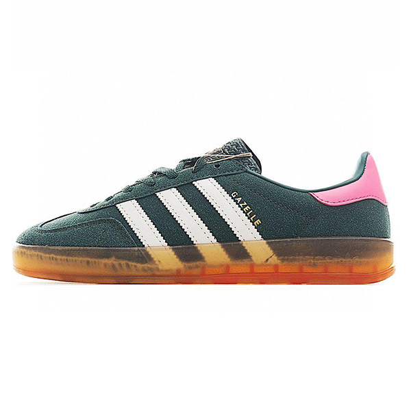 Adidas Gazelle Unisex Sports Shoes, Dusty Green with Pink