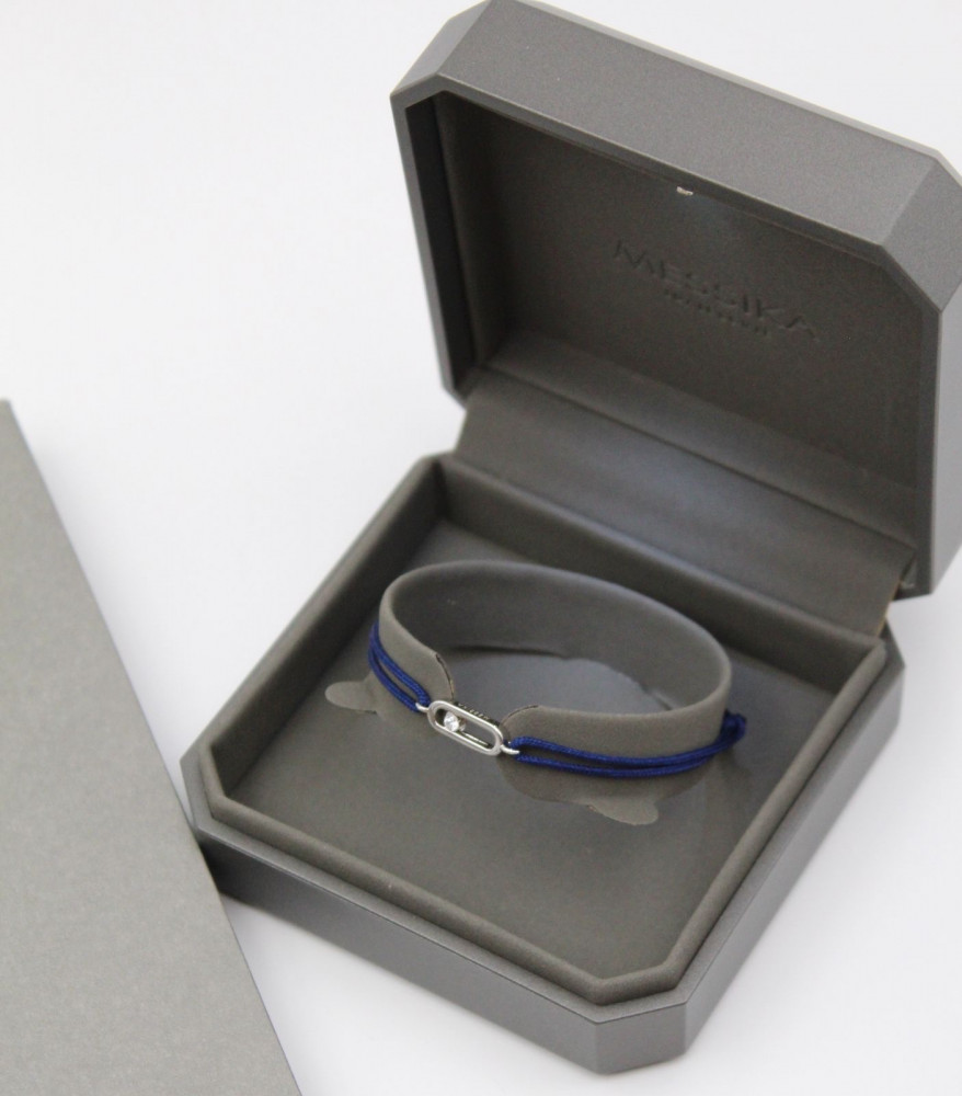 move titanium cord bracelet blue