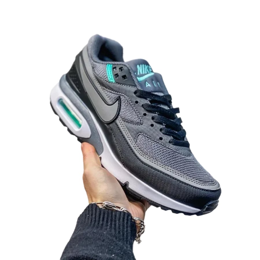 حذاء رياضي شبكي nike اير ماكس بلون رمادي وأسود داكن