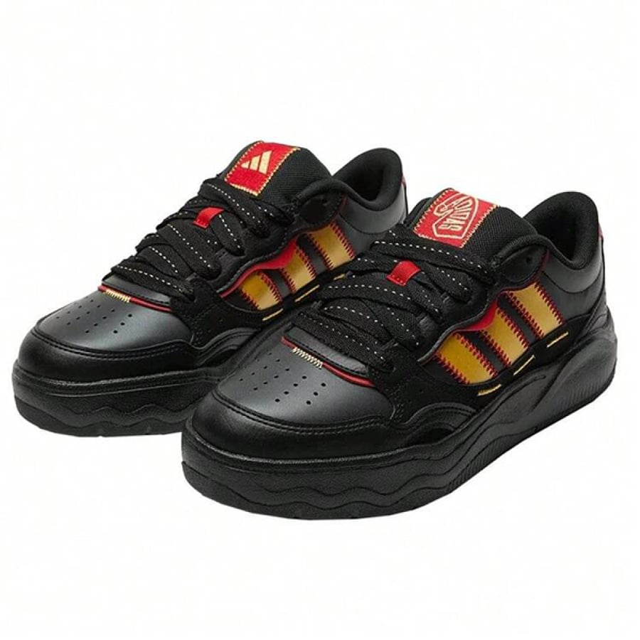 سنيكزر اسود Adidas Originals Lite Shuffle بلمسة اورنج