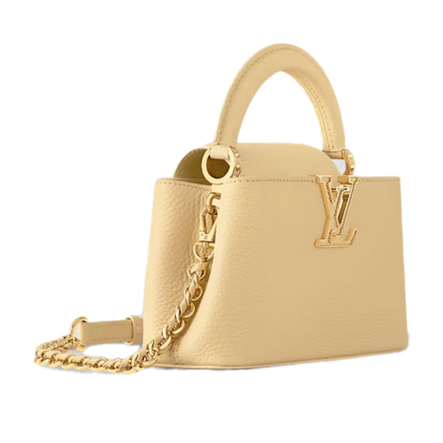 Louis Vuitton Capucine Mini Bag 21cm Beige Gold