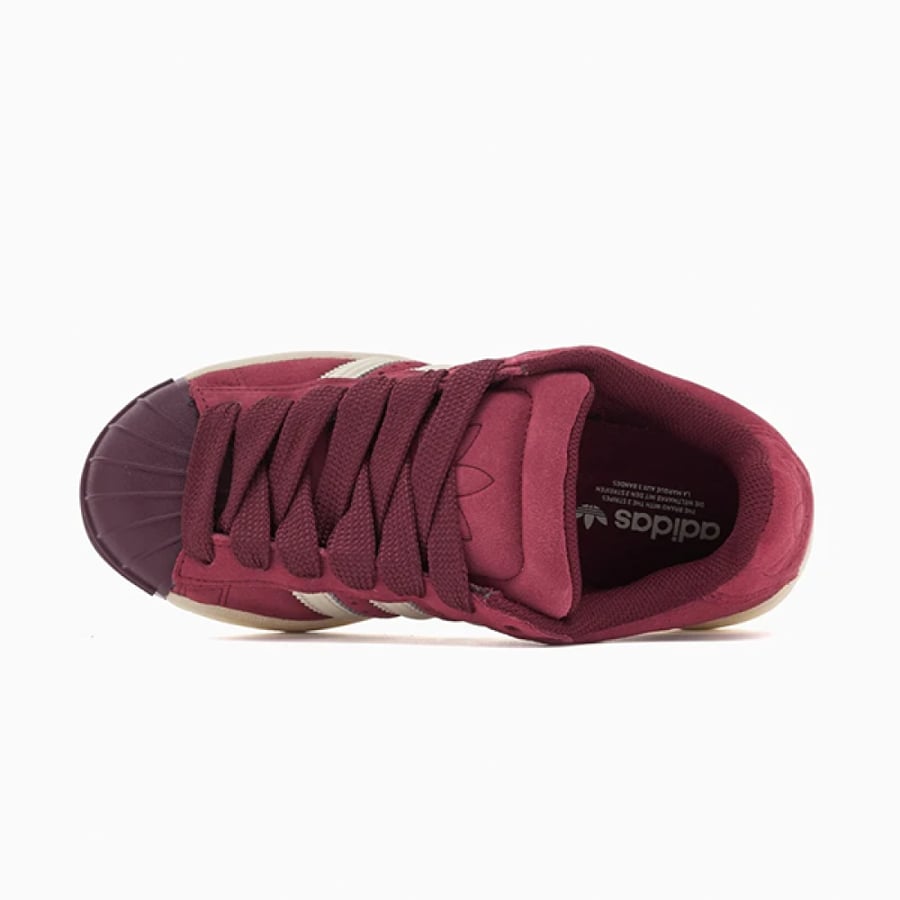 حذاء رياضي شمواه Adidas Superstar ST أحمر بمقدمة صدفية