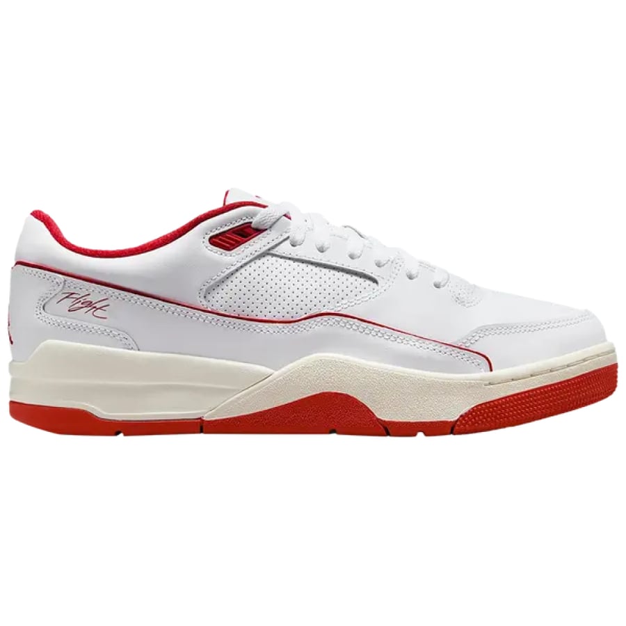 Jordan Flight Court basketball shoes in white and red