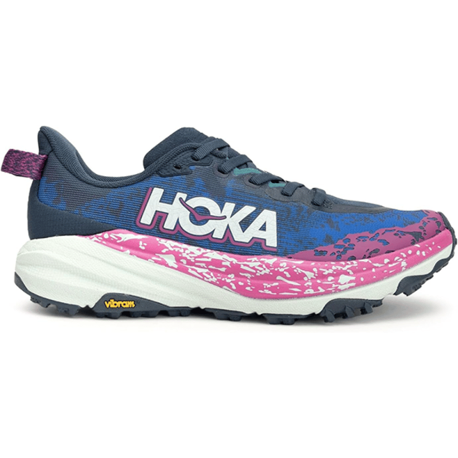 Hoka Men's Speedgot 6 Sneakers, Grey with Blue Logo