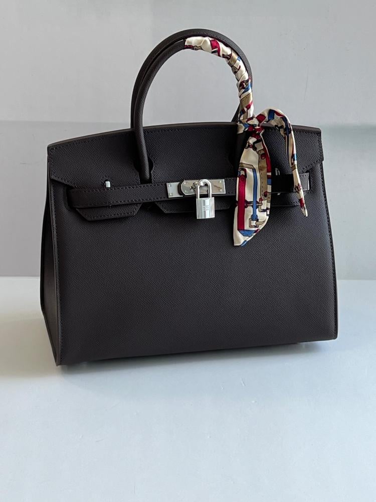 Hermes Birkin 30cm Black Leather Bag