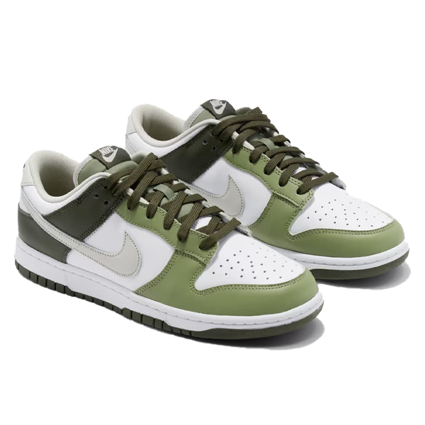 Nike Dunk Low Unisex Shoe Olive Green with White