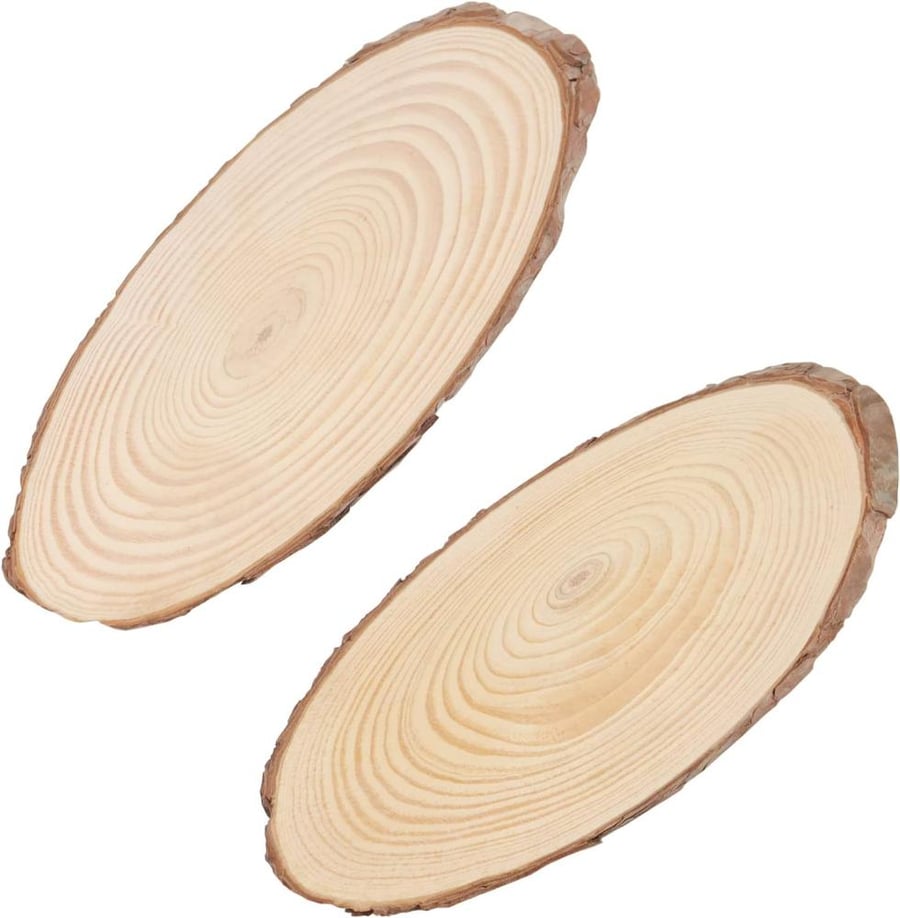 شرائح الخشب البيضاوي صغيرة