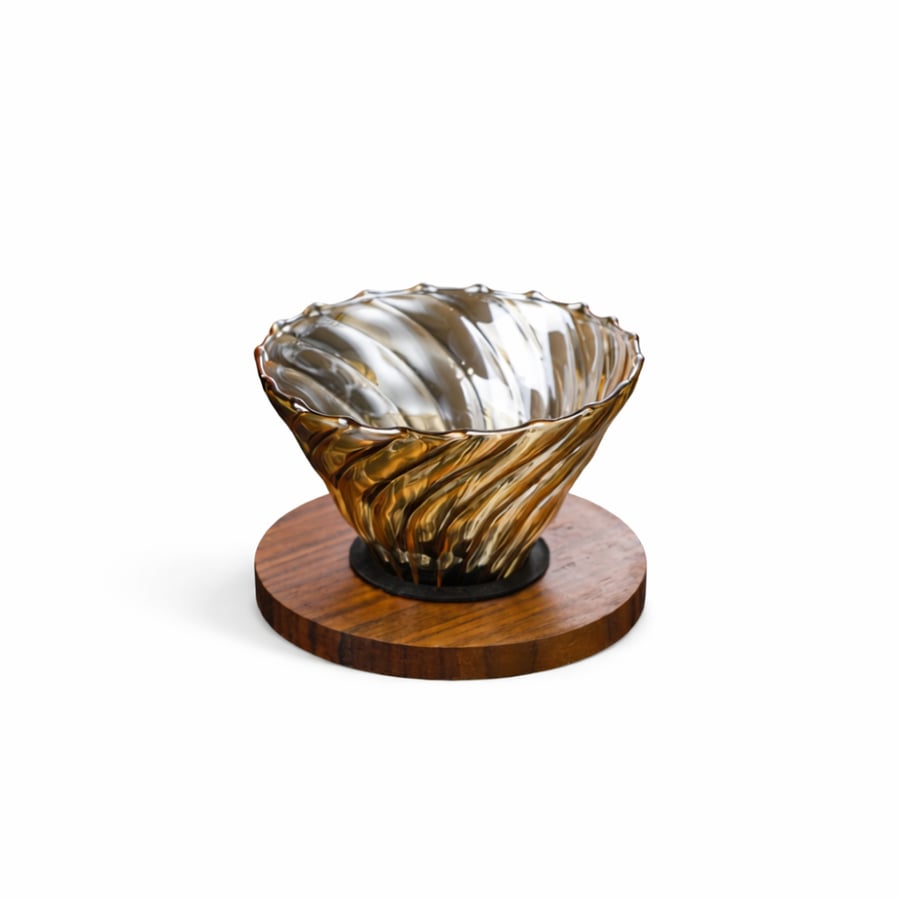 قمع V60 زجاج عسلي - مقاس 02 | V60 Coffee Dripper 02