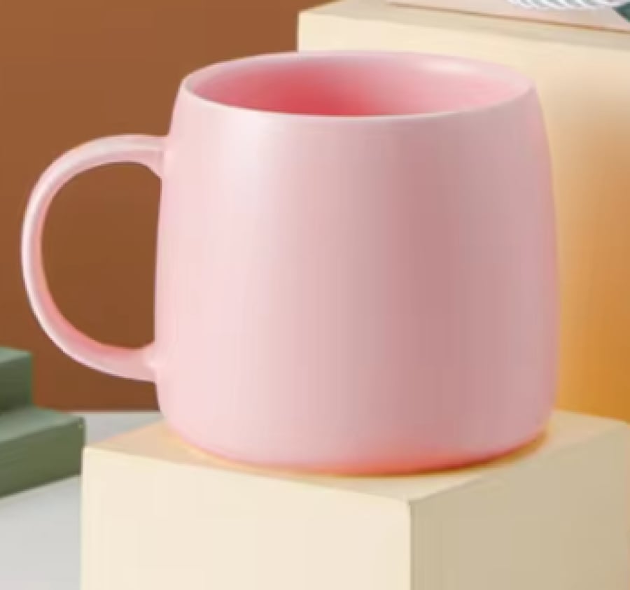 بوكس كوب سيراميك مع ملعقة ستيل - 480 مل | CERAMIC CUP