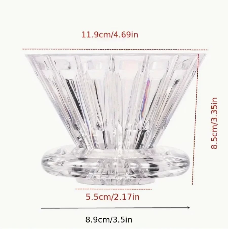 قمع تقطير V60 بقاعدة كروية - مقاس 01 - 02 | Coffee Dripper