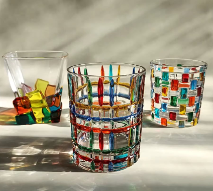كوب زجاجي الوان و اشكال انيقة | Colorful Glass CUP