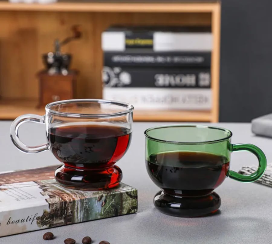 اكواب زجاجية بقاعدة مستديرة - 300 مل | Glass Cup with Round Base