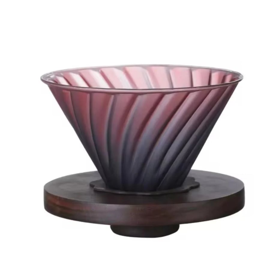 طقم تقطير متدرج اللون V60 - زجاجي | V60 Dripper Set 02