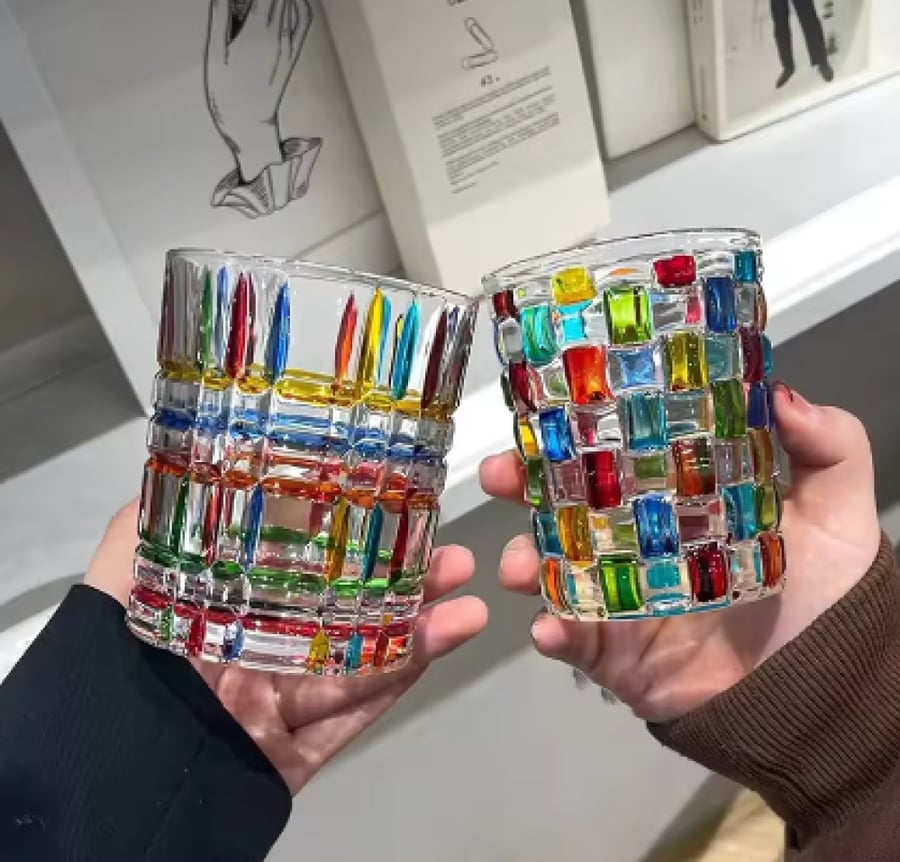 كوب زجاجي الوان و اشكال انيقة | Colorful Glass CUP