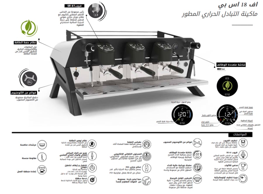 ماكينة سانريمو اف 18 & اف 18 اس بي - خيارات متعددة | Sanremo F18 & F18SB - 2&3G