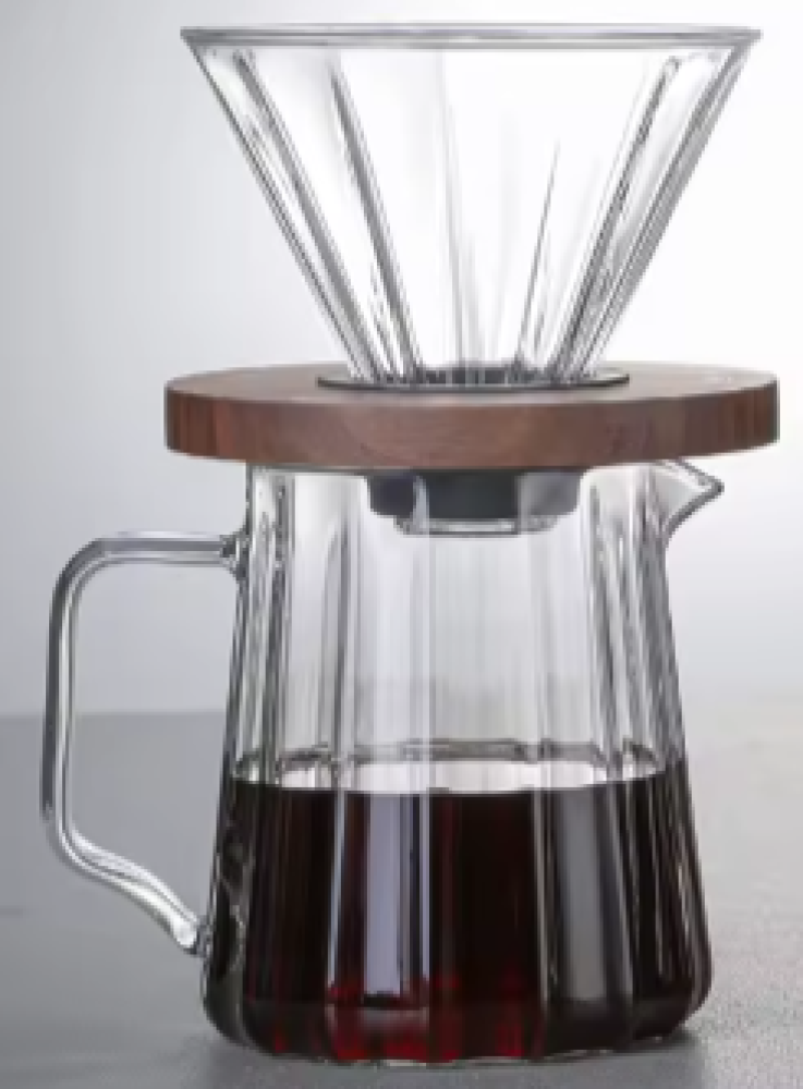 طقم تقطير كلاسيك V60 انيق - زجاجي | V60 Dripper Set 02