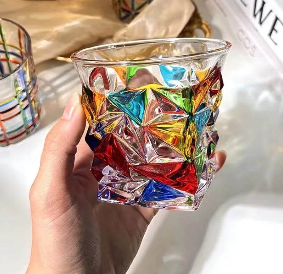 كوب زجاجي الوان و اشكال انيقة | Colorful Glass CUP